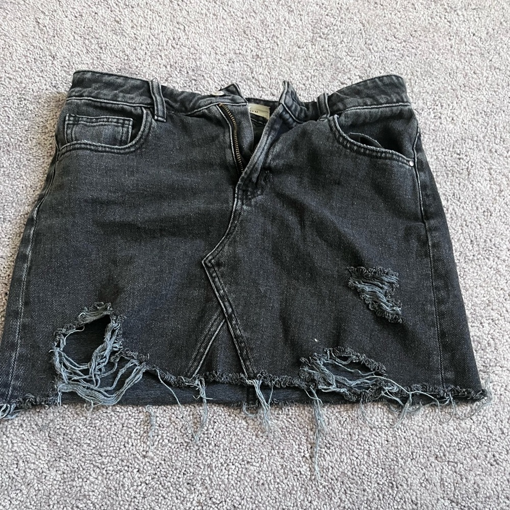 Black Jean skirt